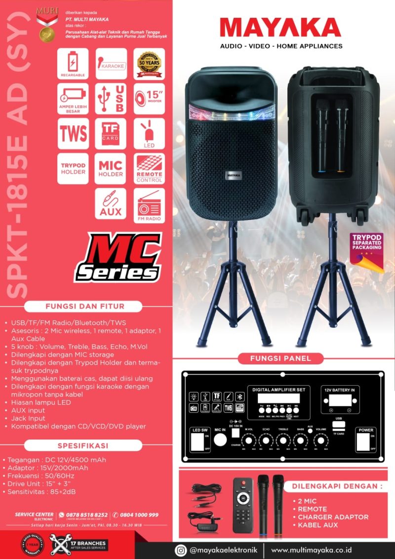 speaker trolley spkt-1815e ad (co) audio mayaka elektronik multi mayaka multimayaka